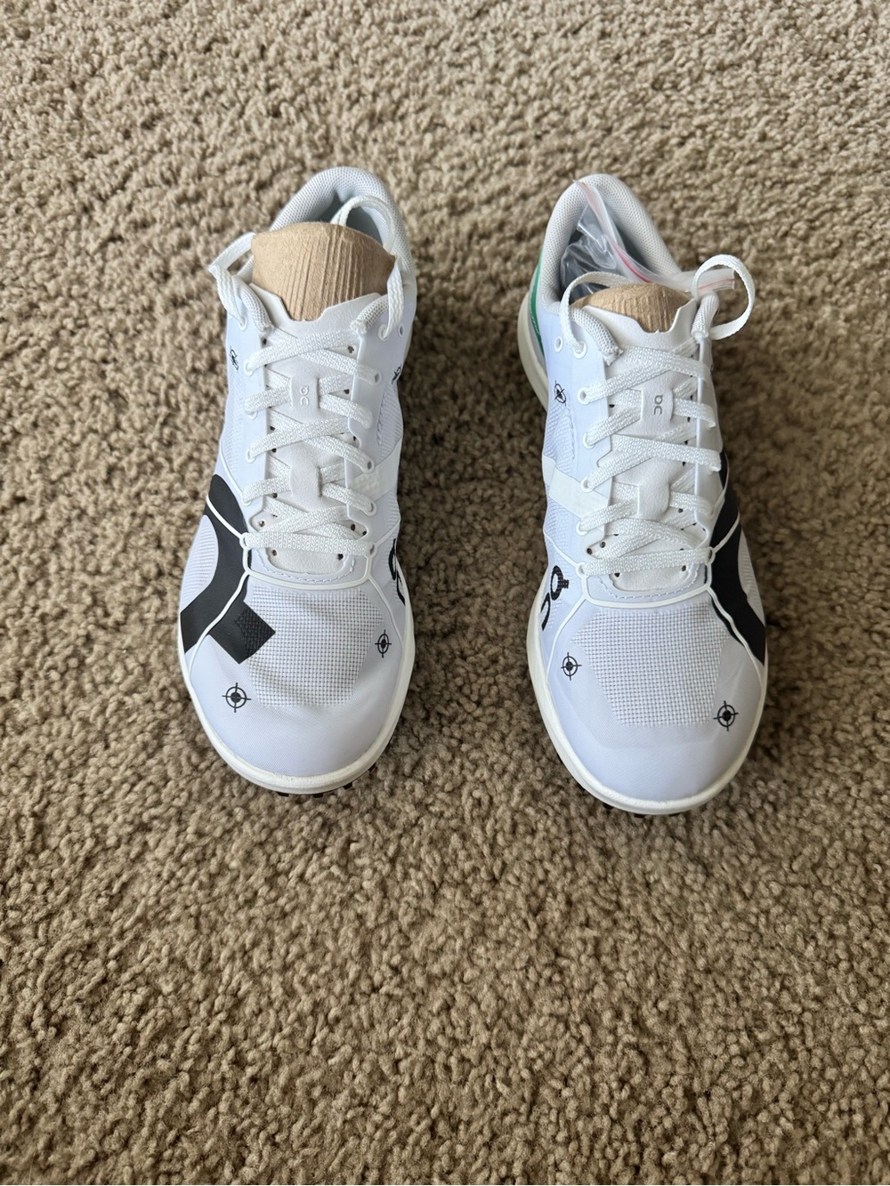 On Running Kids White Sneakers with Black Accents
